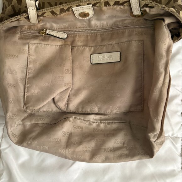 MICHAEL Michael Kors Brown Signature Jet Set Canvas Tote Shoulder Bag - Picture 10 of 10